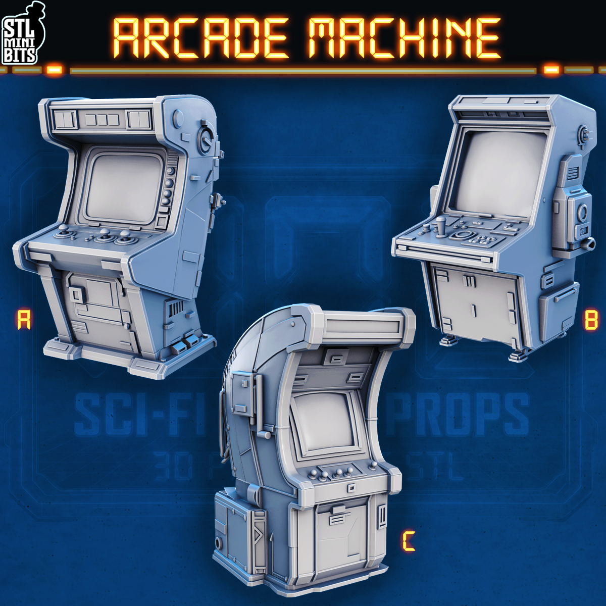 1002 SCI-FI Bits&Props - Arcade Machines STL Digital