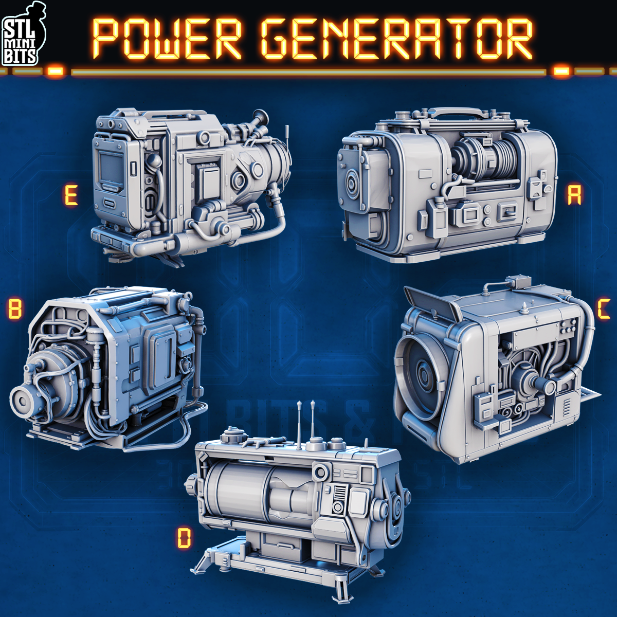 1002 SCI-FI Bits&Props – Power Generator STL Digital