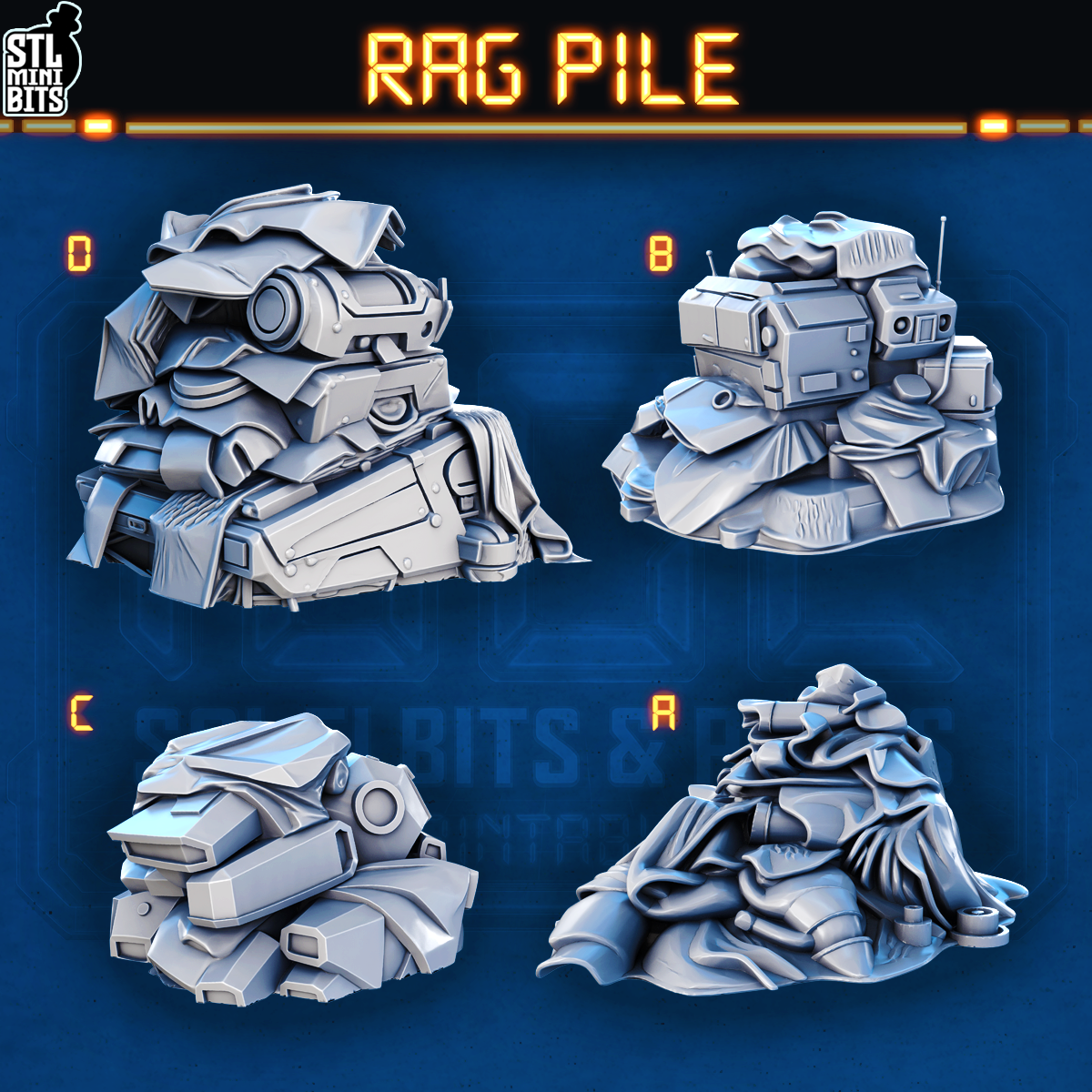1002 SCI-FI Bits&Props – Rag Pile STL Digital