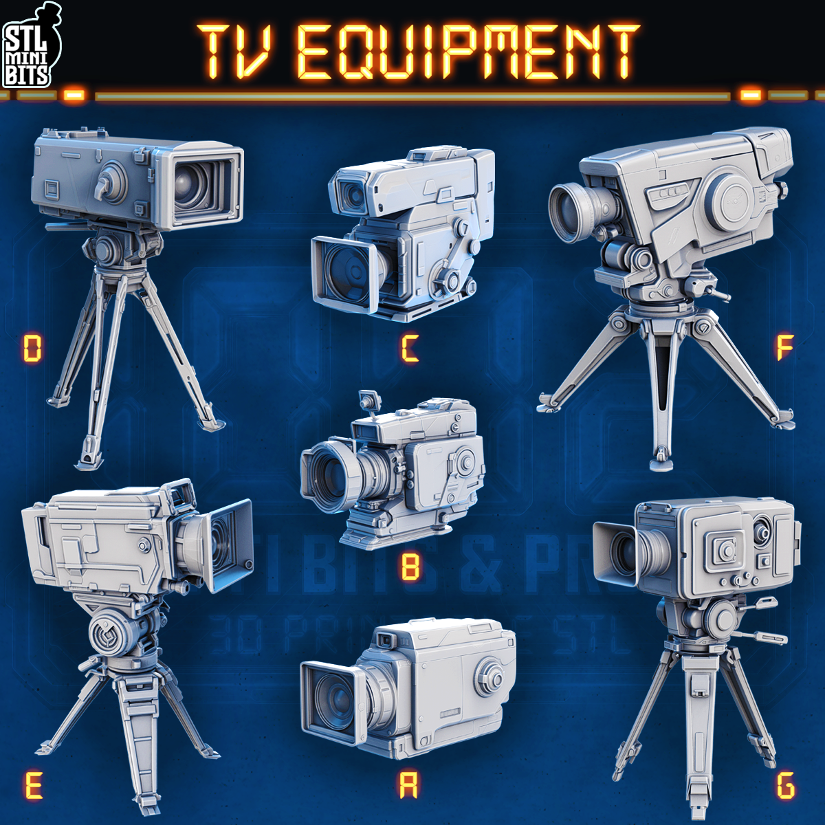 1002 SCI-FI Bits&Props – TV Equipment STL Digital