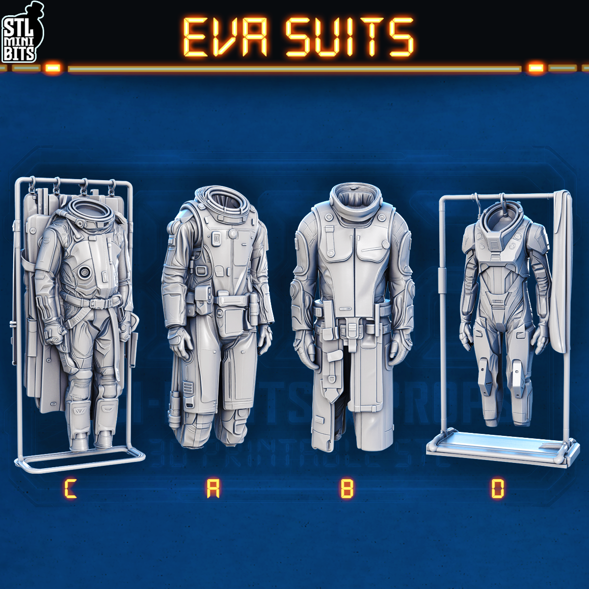 1002 SCI-FI Bits&Props – EVA Suits STL Digital