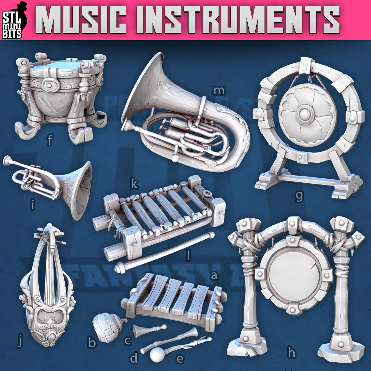 1001 Fantasy Bits - Music Instruments