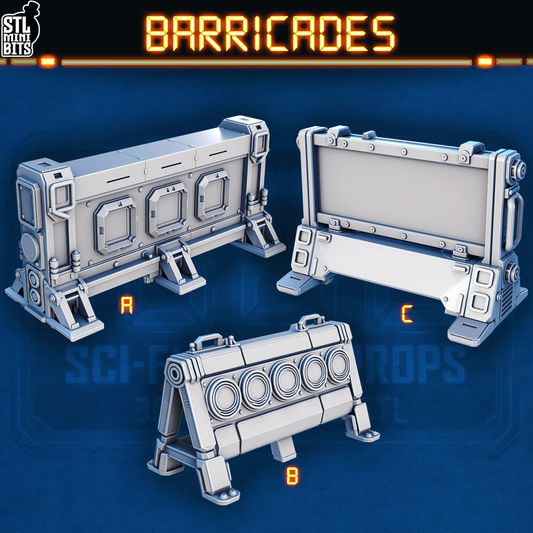 1002 SCI-FI Bits&Props - Barricades STL Digital