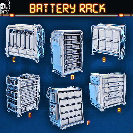 1002 SCI-FI Bits&Props - Battery Racks STL Digital