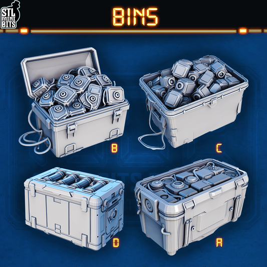 1002 SCI-FI Bits&Props - Bins STL Digital