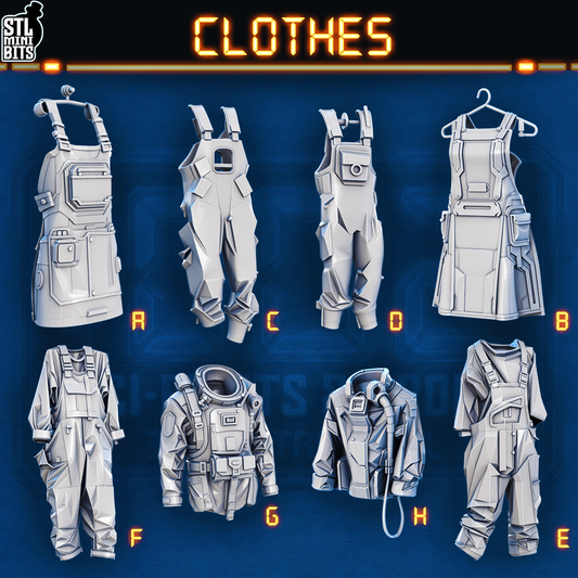 1002 SCI-FI Bits&Props - Clothes STL Digital