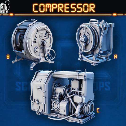 1002 SCI-FI Bits&Props - Compressors STL Digital