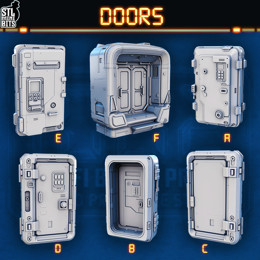 1002 SCI-FI Bits&Props - Doors STL Digital