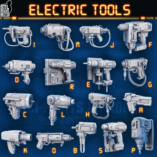 1002 SCI-FI Bits&Props - Electric Tools STL Digital