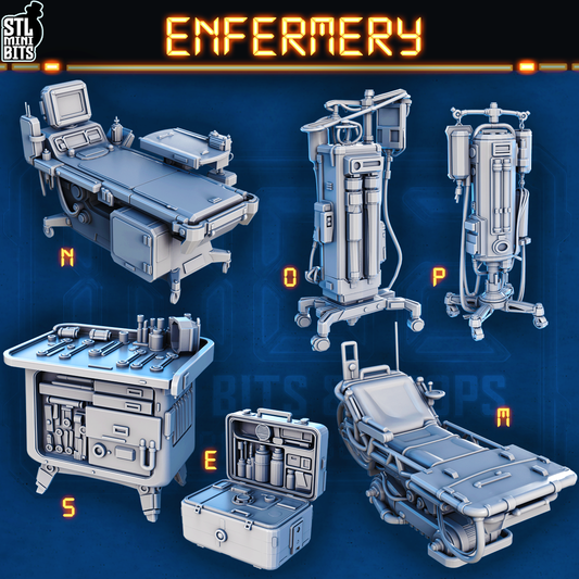 1002 SCI-FI Bits&Props - Enfermery STL Digital