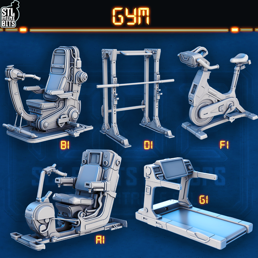1002 SCI-FI Bits&Props - Gym Equipment STL Digital