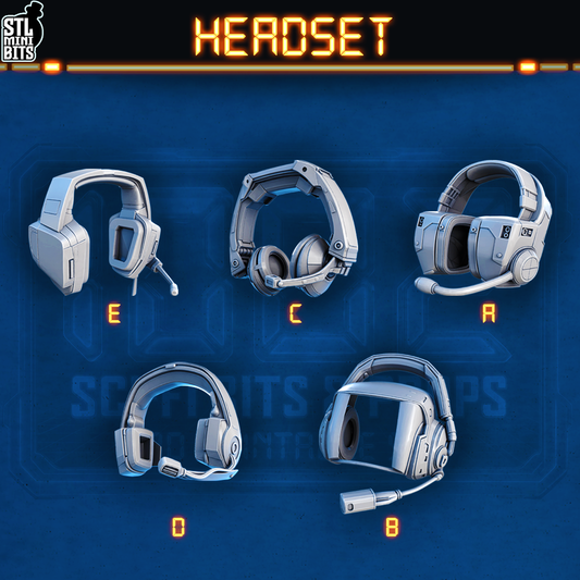 1002 SCI-FI Bits&Props - Headsets STL Digital