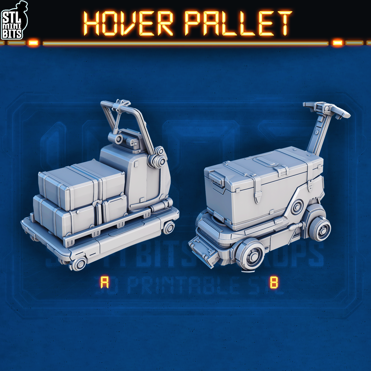 1002 SCI-FI Bits&Props – Hover Pallet STL Digital