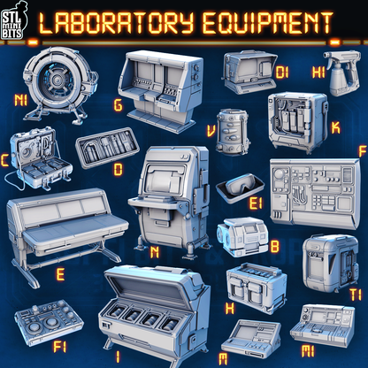 1002 SCI-FI Bits&Props – Laboratory Equipment STL Digital