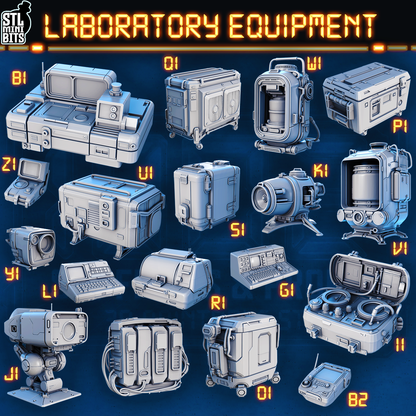 1002 SCI-FI Bits&Props – Laboratory Equipment STL Digital