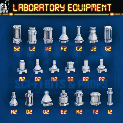 1002 SCI-FI Bits&Props – Laboratory Equipment STL Digital