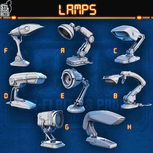 1002 SCI-FI Bits&Props – Lamps STL Digital