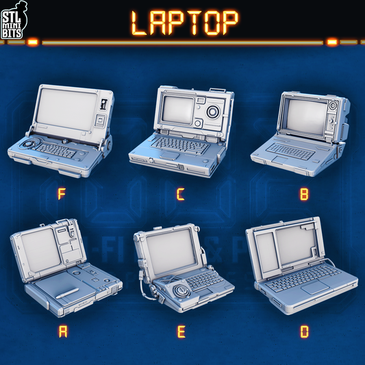 1002 SCI-FI Bits&Props – Laptops STL Digital