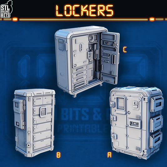 1002 SCI-FI Bits&Props – Lockers STL Digital