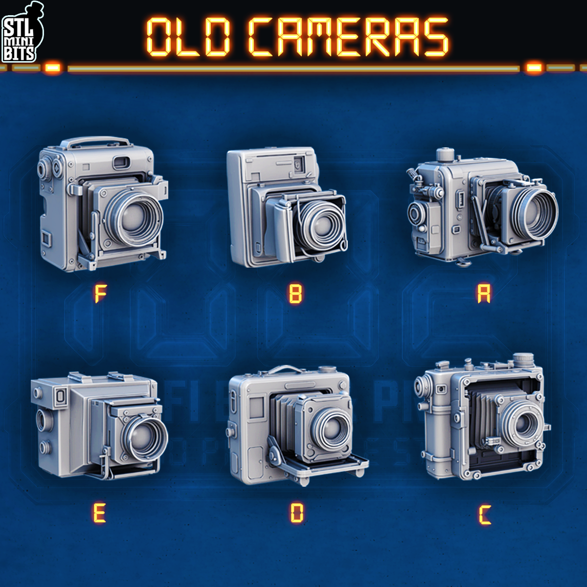 1002 SCI-FI Bits&Props – Old Cameras STL Digital