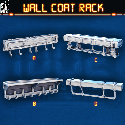 1002 SCI-FI Bits&Props – Wall Coat Rack STL Digital
