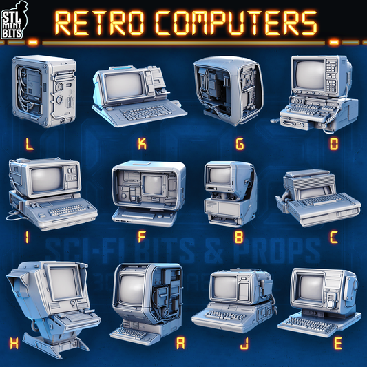 1002 SCI-FI Bits&Props – Retro Computers STL Digital