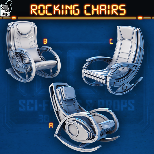 1002 SCI-FI Bits&Props – Rocking Chairs STL Digital