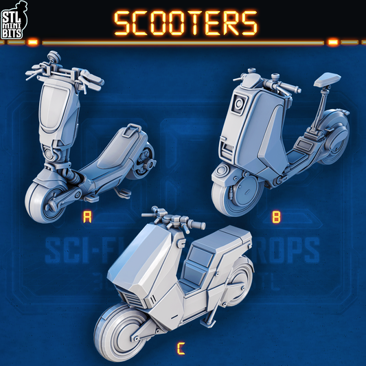 1002 SCI-FI Bits&Props – Scooters STL Digital
