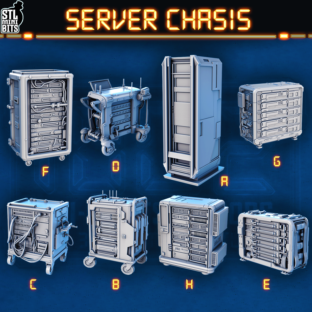1002 SCI-FI Bits&Props – Server Chasis STL Digital