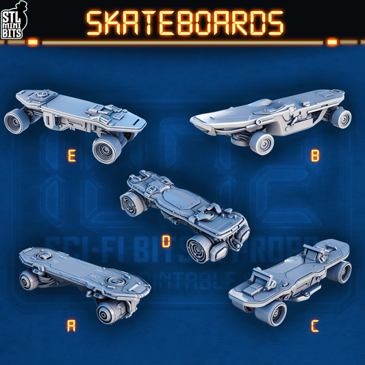 1002 SCI-FI Bits&Props – Skateboards STL Digital