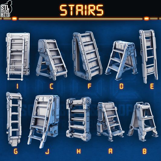 1002 SCI-FI Bits&Props – Stairs STL Digital
