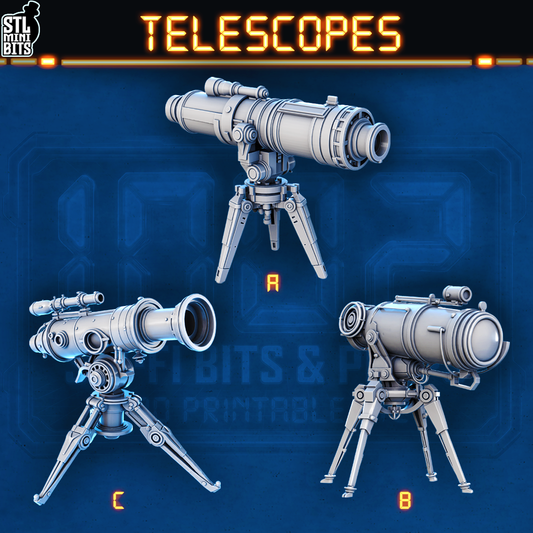 1002 SCI-FI Bits&Props – Telescopes STL Digital