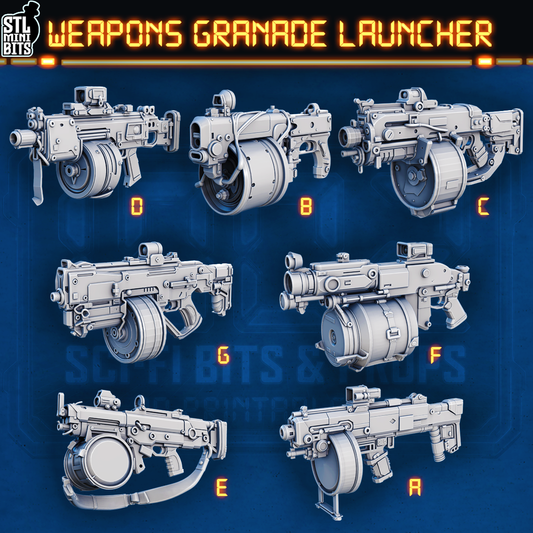 1002 SCI-FI Bits&Props – Weapons Grenade Launcher STL Digital