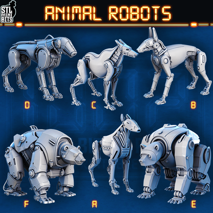 1002 SCI-FI Bits&Props – Animal Robots STL Digital