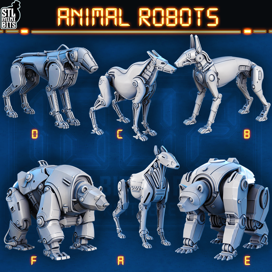 1002 SCI-FI Bits&Props – Animal Robots STL Digital