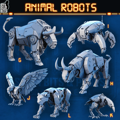 1002 SCI-FI Bits&Props – Animal Robots STL Digital