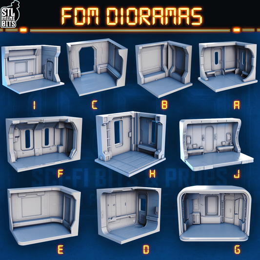 1002 SCI-FI Bits&Props – Diorama Modules STL Digital