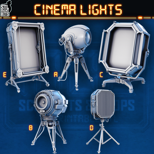 1002 SCI-FI Bits&Props – Cinema Lights STL Digital