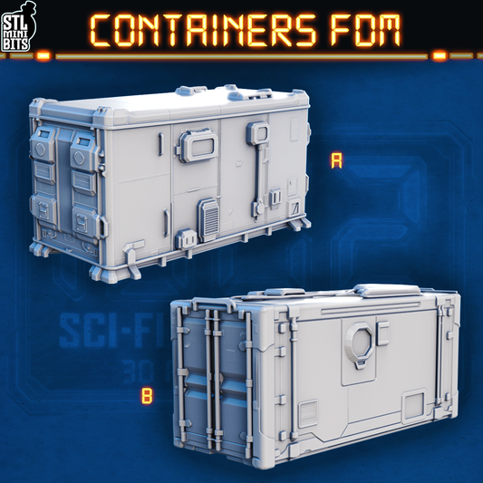 1002 SCI-FI Bits&Props – Containers FDM STL Digital