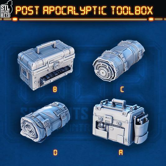 1002 SCI-FI Bits&Props – Post Apocalyptic Toolbox STL Digital