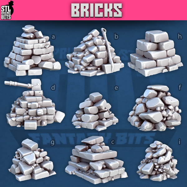 1001 Fantasy Bits - Bricks – STLMinibits
