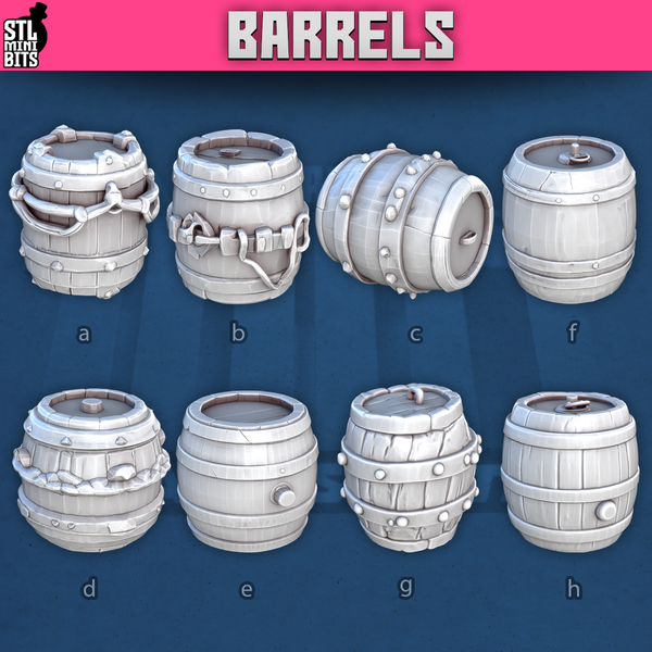 1001 Fantasy Bits - Barrels – STLMinibits