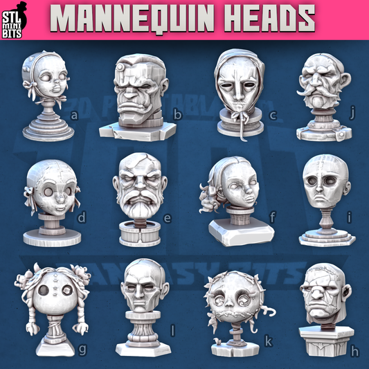1001 Fantasy Bits - Mannequin Heads